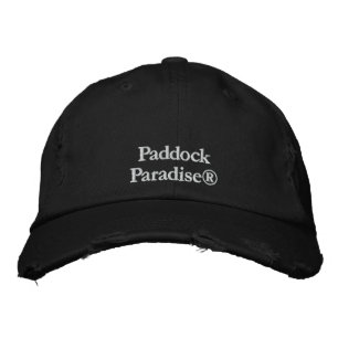 Paddock Paradise Personlig Justable BLACK hat Broderad Keps