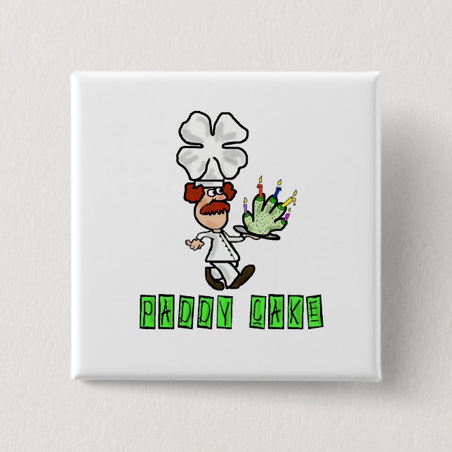 Paddy Cake St. Patricks Day Buttons Knapp (Framsida)