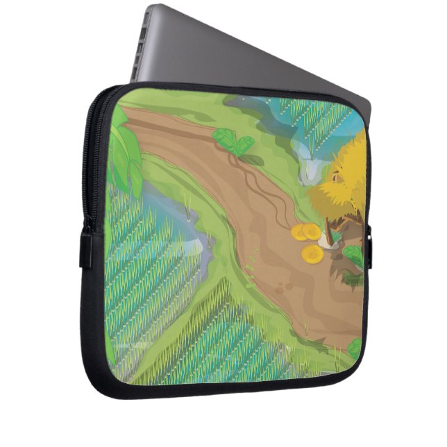 Paddy fält laptop sleeve (Framsidan Höger)