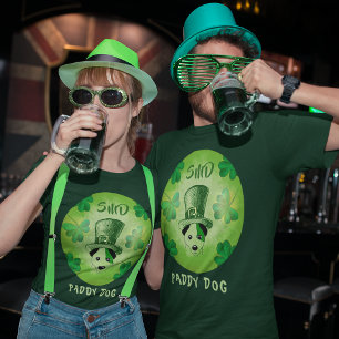 Paddy Hund Shamrocks St Patrick's Hund Monogrammed T Shirt