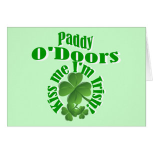 Paddy O'Doors, lustig Irish namn Hälsningskort