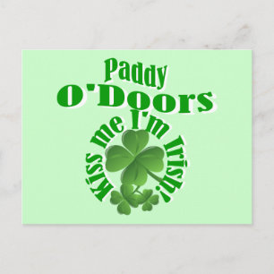 Paddy O'Doors, lustig Irish namn Vykort