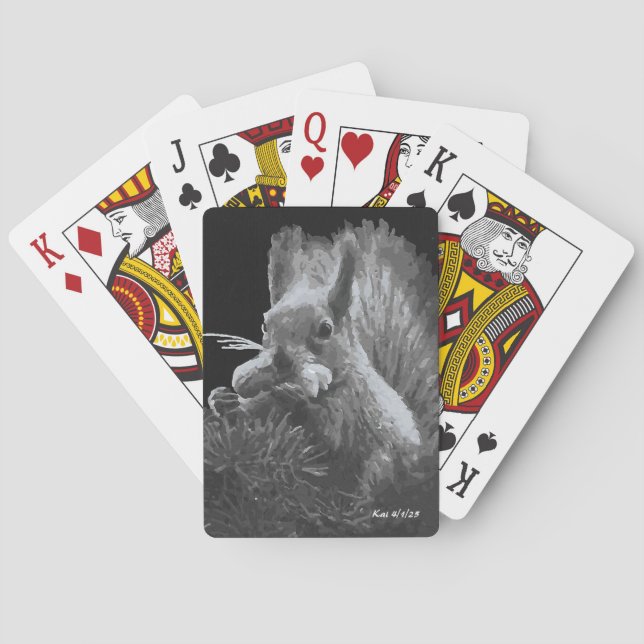 Paddykummel, ekorre casinokort (Baksidan)