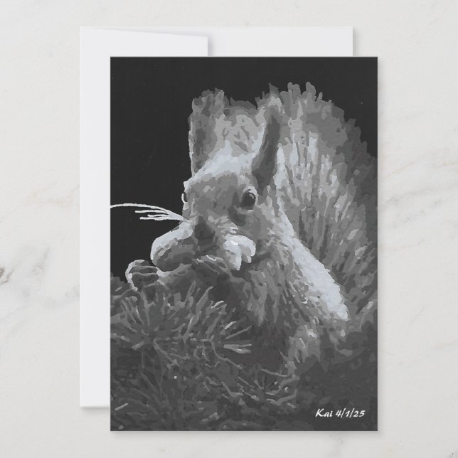 Paddykummel, ekorre inbjudningar (Framsida)