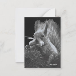 Paddykummel, ekorrebokmärke anteckningskort