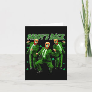 Paddys är tillbaka Roligt Trump St Patricks Day Ir Kort