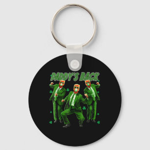 Paddys Back Funny Trump St patricks day Irish Sham Nyckelring