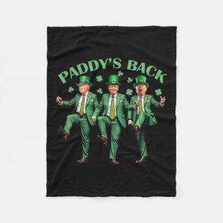 Paddy's Back St patricks day Funny Trump Dancing Fleecefilt