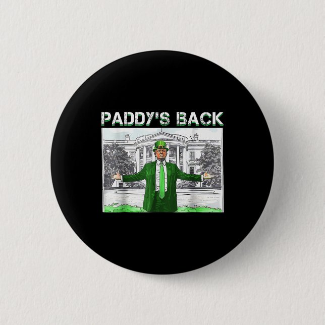 Paddy's Back St patricks day Funny Trump Leprechau Knapp (Framsida)