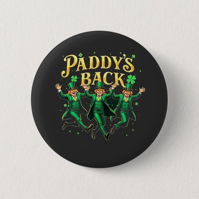Paddy's Back St patrick's day Trump Dancing Knapp (Framsida)