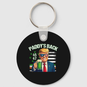 Paddy's Back Trump 45 47 Irish American Flagga St Nyckelring