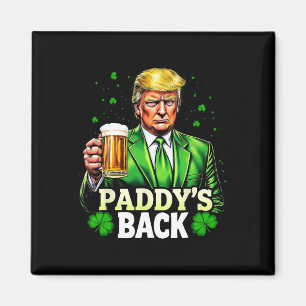 Paddy's Back Trump Beer Shamrock St patricks day L Magnet