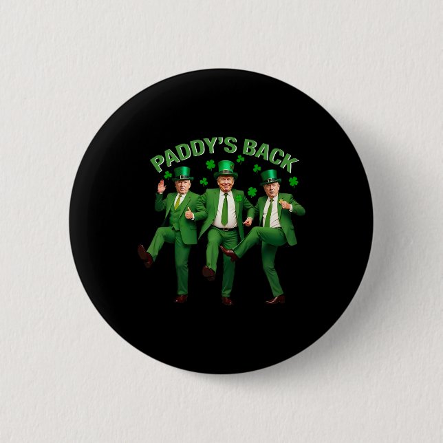 Paddy's Back Trump Dancing St patricks day Funny N Knapp (Framsida)