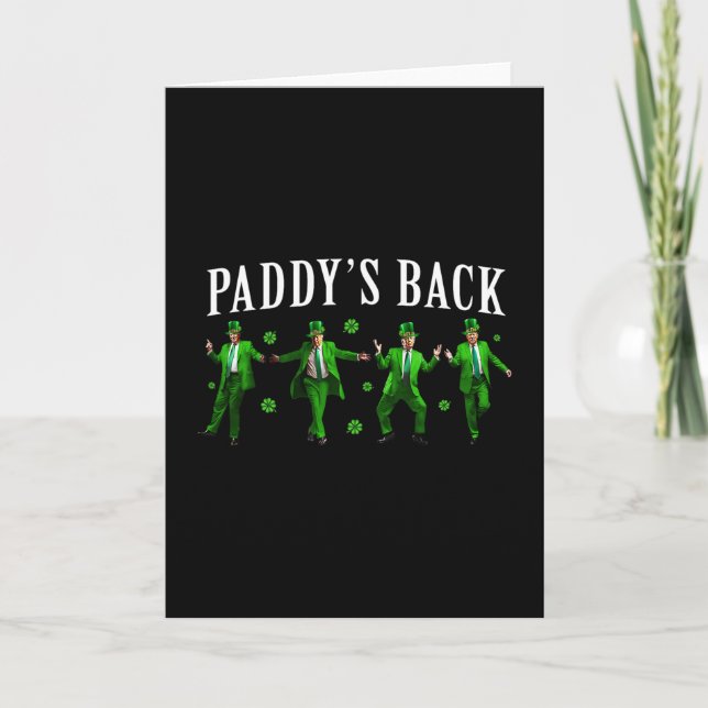 Paddy's Ck Rolig Trump St Patrick's Day Irländsk S Kort (Framsida)