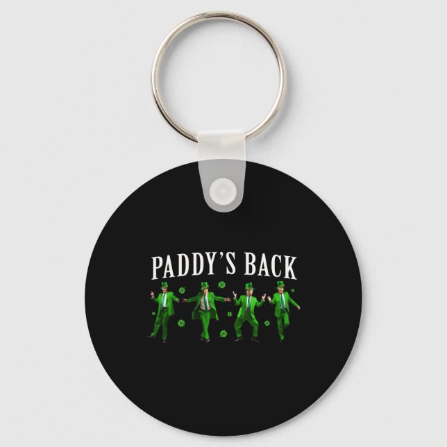 Paddy's Ck Rolig Trump St Patrick's Day Irländsk S Nyckelring (Framsida)