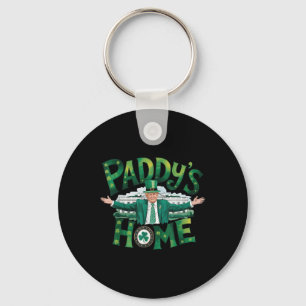 Paddys Home Trump Funny St patricks day Shamrock Nyckelring