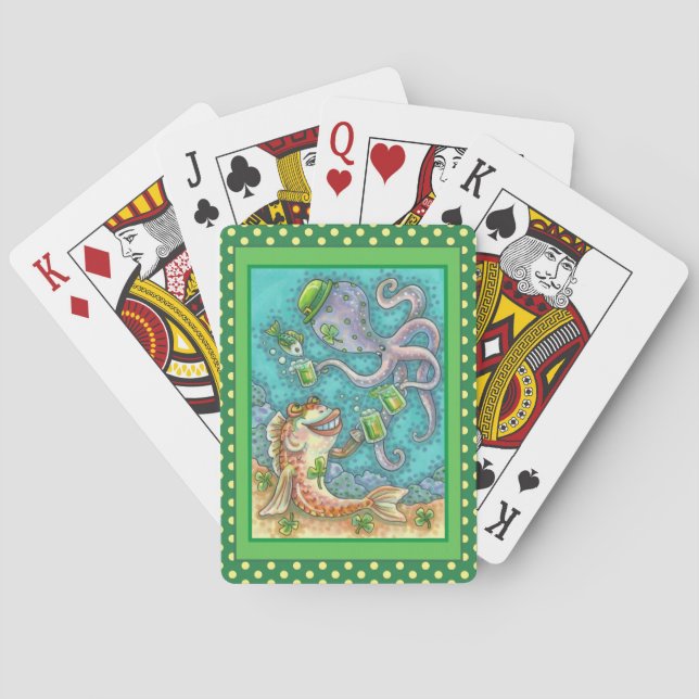 Paddy's- OCH OCTOPUS-KÖPARER TILL GRÖNT Casinokort (Baksidan)