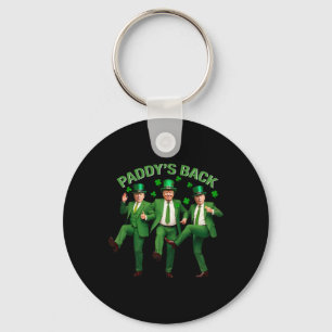 Paddys tillbaka Trump dansar St Patricks Day Rolli Nyckelring