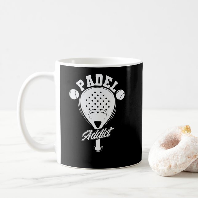 Padel Addict Tennis Ballsportart Kaffemugg (Med munk)