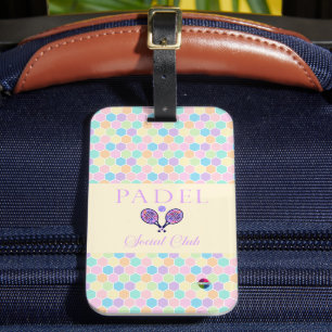 Padel Bagageetikett - Social Club Brights & Lilac Bagagebricka