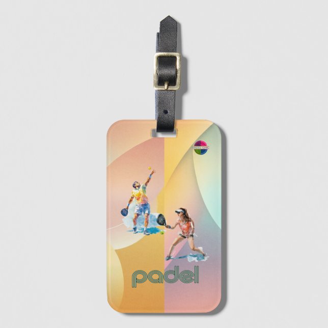 Padel Bagageetikett: Vibrant Style Collection Vol. Bagagebricka (Framsida vertikal)