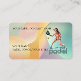 Padel Business Card - Vibrant Padel Style 3 Visitkort