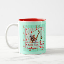 PADEL CHRISTMAS MUG - PADEL RETRO CHRISTMAS Två-Tonad MUGG