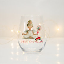 Padel Christmas Wine Glass – A Holiday Padel Angel