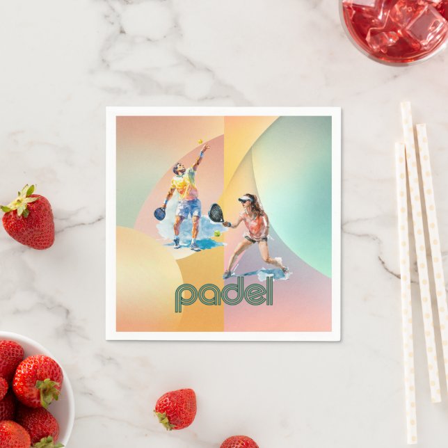 Padel Cocktail Servett – Den Livfulla Padelstilen (Insitu)