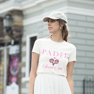 Padel Damtröja & Social Club-märke i rosa T Shirt