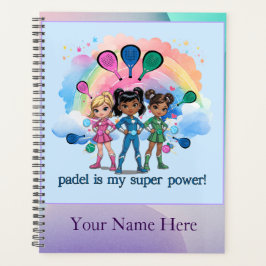 Padel Day Planner – Girls Super Power Multi-Colors