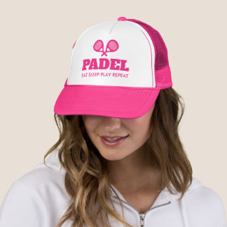 Padel Eat-viloläge Spela upp upprepad rosa-trucker Keps