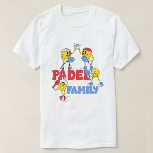 Padel Familj Retro Tecknad T-Shirt