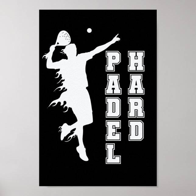 Padel Hard Tennis Sport und Boll Poster (Framsidan)