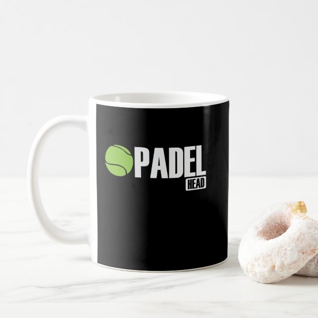 Padel Head Tennis Sport und Boll Kaffemugg (Med munk)