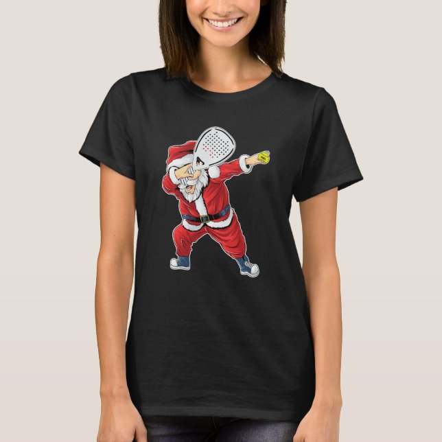 Padel Jultomten Dabbing Padel jul Sweater T Shirt (Framsida)