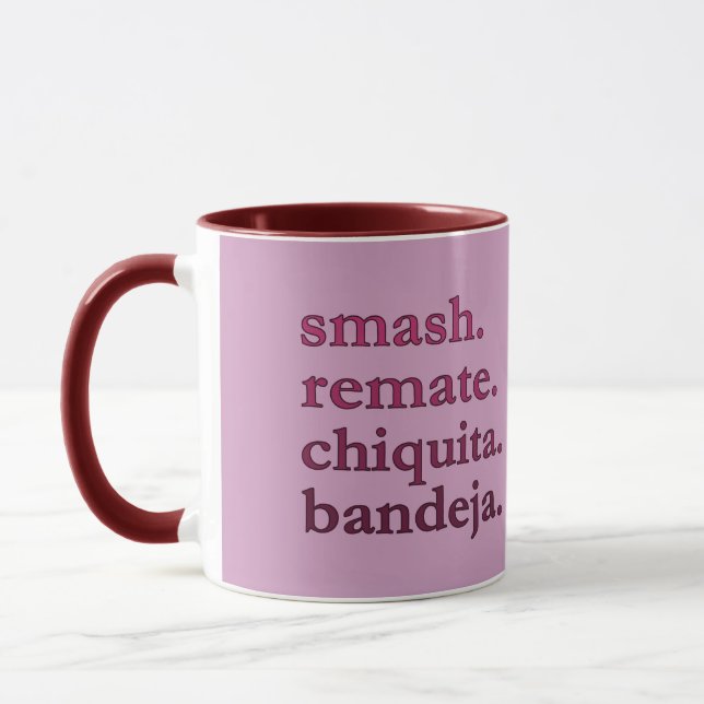 PADEL KAFFEMUGG – ORD VIBES - MAROON & RÖD (Vänster)