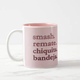 Padel kaffemugg-Personalisera ordvibes Dusty Rose Två-Tonad Mugg