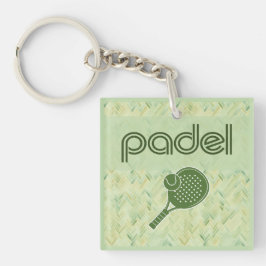 Padel Key Chain – Spanish Tile Vibes Matcha Green