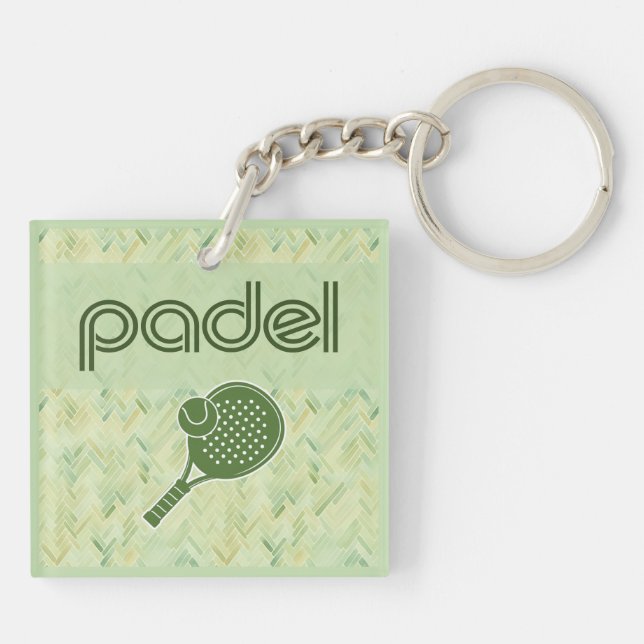 Padel Key Chain – Spanish Tile Vibes Matcha Green (Baksidan)