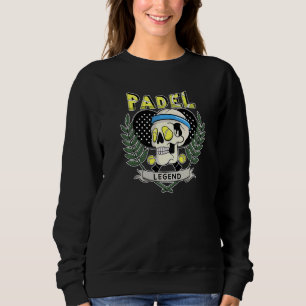 Padel legend head med padel tennis bollar som öga t shirt