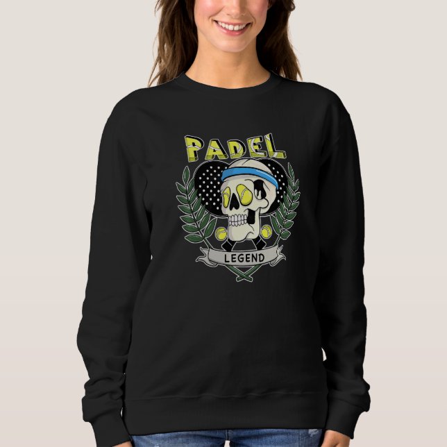 Padel legend head med padel tennis bollar som öga t shirt (Framsida)