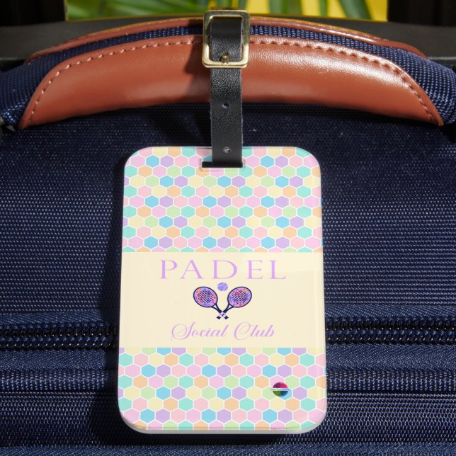 Padel Luggage Tag - Social Club Brights & Lilac Bagagebricka (Framsida Insitu 2)