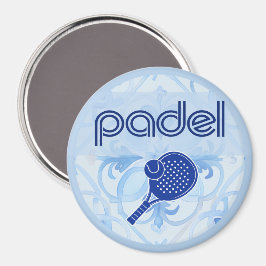 Padel Magnet – Spanska Kakelstämpel i Blå