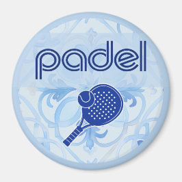 Padel Magnet – Spanska Kakelstämpel i Blå