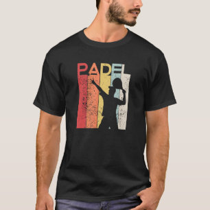 Padel Man Padel Racquet Retro T Shirt