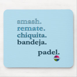 Padel Mouse Pad - Word Vibe Sky Blue Musmatta