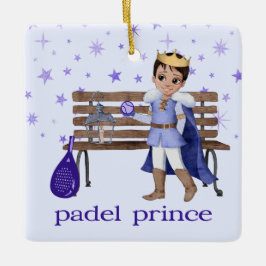PADEL ORNAMENT – CHARMING PADEL PRINCE in BLUE