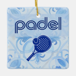 Padel Ornament – Spanish Tile Vibes in Blue