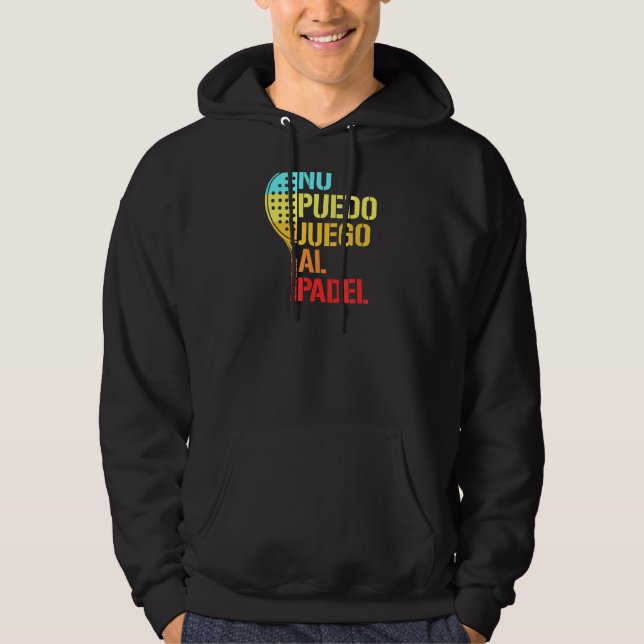 Padel Paddle Tennis no idea how to play Padel Span Hoodie (Framsida)